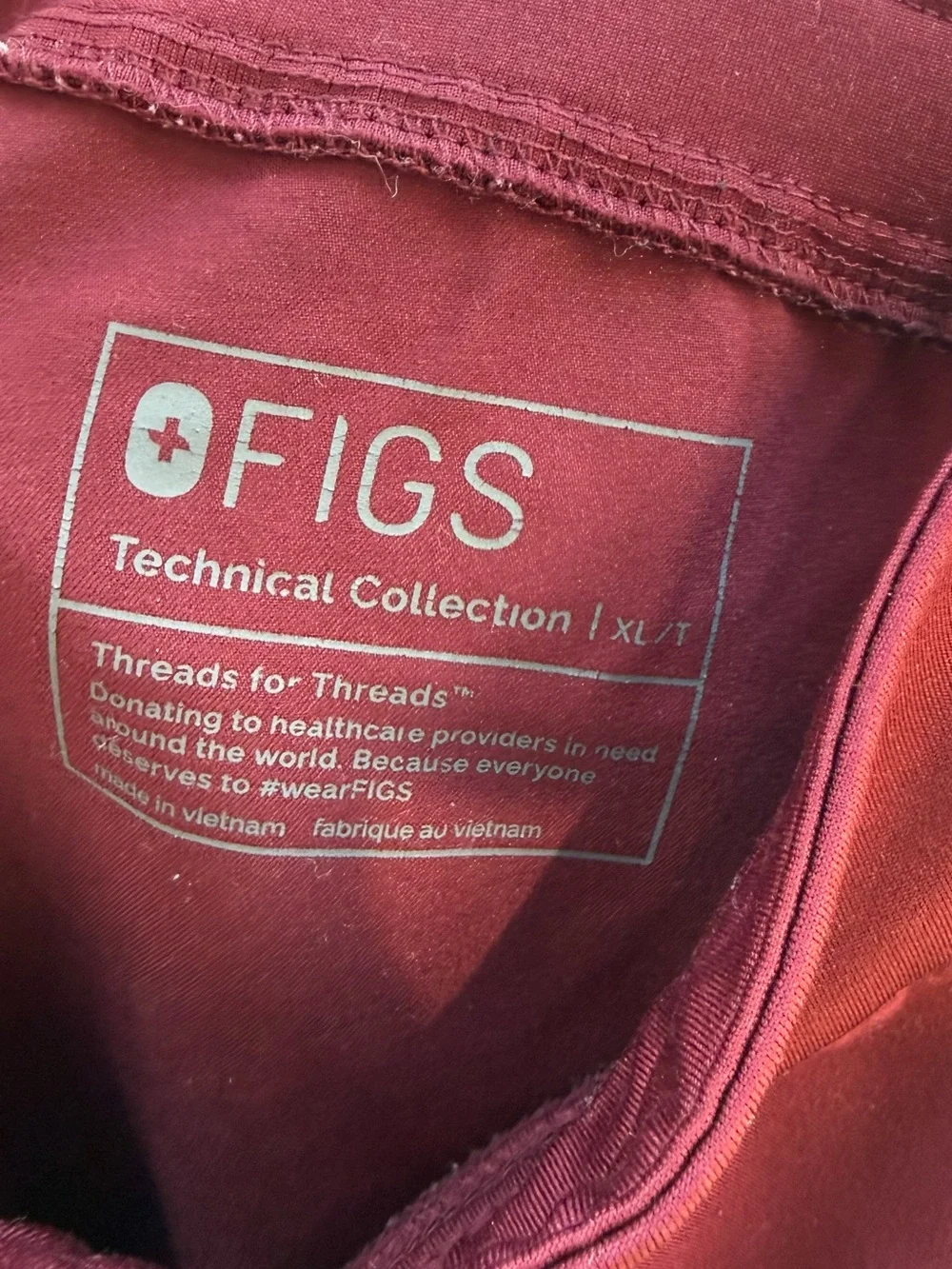 Figs Women’s Maroon Zamora Jogger Scrubs